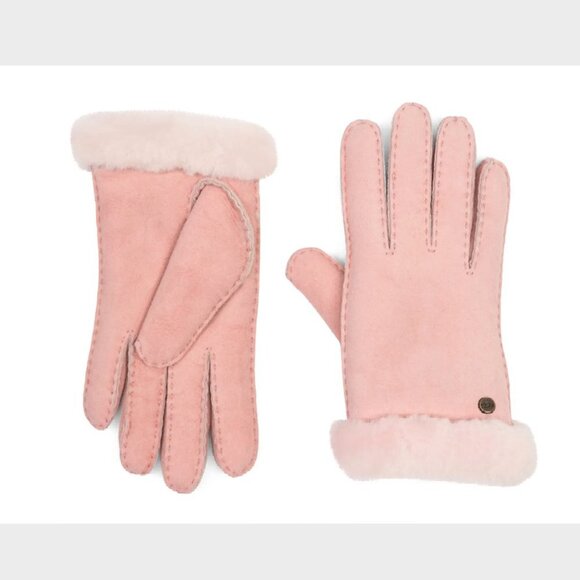 UGG Genuine Dyed Shearling Gloves in pink NWT Retail $155 SZ: M New with tag - Picture 5 of 5